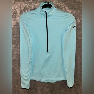 Nike Pro Dri-Fit 1/2-Zip Pullover Turquoise Size XS